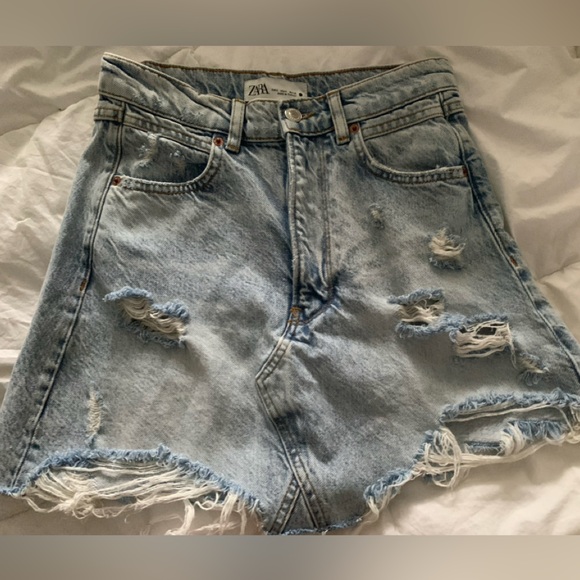 Distressed Denim Skirt - Picture 6 of 6